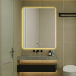 Oglindă Baie LED și Dezaburire Elit's Premium: Senzor Touch, Lumina Rece, Caldă și Neutră, 80x100cm, Lumina Ambientală Spate - imagine 6
