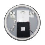 🪞 Oglindă LED cu Touch, Funcție Dezaburire și 3 Tipuri de Lumină – Model J188-60 Smack, Ø60 cm, Ramă Negru Mat - imagine 9