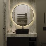 🪞 Oglindă LED cu Touch, Funcție Dezaburire și 3 Tipuri de Lumină – Model J188-60 Smack, Ø60 cm, Ramă Negru Mat - imagine 4