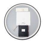 🪞 Oglindă LED cu Touch și Funcție Dezaburire, 3 Tipuri de Lumină – Ø80 cm, Ramă Negru Mat, Model J188-80 Smack - imagine 8