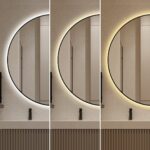 🪞 Oglindă LED cu Touch, Funcție Dezaburire și 3 Tipuri de Lumină – Ramă Negru Mat, 90 cm, Model J188-90 Smack - imagine 5