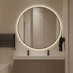 🪞 Oglindă LED cu Touch, Funcție Dezaburire și 3 Tipuri de Lumină – Ramă Negru Mat, 90 cm, Model J188-90 Smack - imagine 2