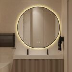 🪞 Oglindă LED cu Touch, Funcție Dezaburire și 3 Tipuri de Lumină – Ramă Negru Mat, 90 cm, Model J188-90 Smack - imagine 4