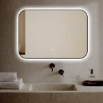 🪞 Oglindă LED cu Touch și Funcție Dezaburire – Ramă Negru, 100x70 cm, Model J187-10070 Smack - imagine 6