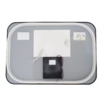 🪞 Oglindă LED cu Touch și Funcție Dezaburire – Ramă Negru, 100x70 cm, Model J187-10070 Smack - imagine 7