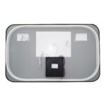 🪞 Oglindă LED cu Touch și Funcție Dezaburire – Ramă Negru, 110x70 cm, Model J187-11070 Smack - imagine 9