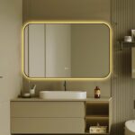 🪞 Oglindă LED cu Touch și Funcție Dezaburire – Ramă Negru, 110x70 cm, Model J187-11070 Smack - imagine 4