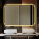 🪞 Oglindă LED cu Touch și Funcție Dezaburire – Ramă Negru, 120x80 cm, Model J187-12080 Smack - imagine 5