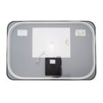 🪞 Oglindă LED cu Touch și Funcție Dezaburire – Ramă Negru, 120x80 cm, Model J187-12080 Smack - imagine 9