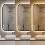 🪞 Oglindă LED cu Touch și Funcție Dezaburire – Ramă Negru, 130x80 cm, Model J187-13080 Smack - imagine 6