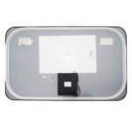 🪞 Oglindă LED cu Touch și Funcție Dezaburire – Ramă Negru, 130x80 cm, Model J187-13080 Smack - imagine 9