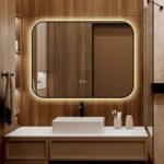 🪞 Oglindă LED cu Touch și Funcție Dezaburire – Ramă Negru, 80x60 cm, Model J187-8060 Smack - imagine 2