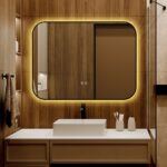 🪞 Oglindă LED cu Touch și Funcție Dezaburire – Ramă Negru, 80x60 cm, Model J187-8060 Smack - imagine 3