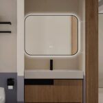 🪞 Oglindă LED cu Touch și Funcție Dezaburire – Ramă Negru, 80x60 cm, Model J187-8060 Smack - imagine 4