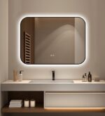 🪞 Oglindă LED cu Touch și Funcție Dezaburire – Ramă Negru, 90x65 cm, Model J187-9065 Smack - imagine 3