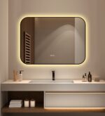 🪞 Oglindă LED cu Touch și Funcție Dezaburire – Ramă Negru, 90x65 cm, Model J187-9065 Smack - imagine 5