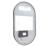 Oglindă de baie LED Elit’s Premium cu dezaburire – 50 × 90 cm, ramă neagră - imagine 14