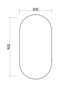 Oglindă de baie LED Elit’s Premium cu dezaburire – 50 × 90 cm, ramă neagră - imagine 3