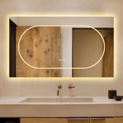 🪞 Oglindă LED cu Touch și Funcție Dezaburire, 3 Tipuri de Lumină – 120x70 cm, Model J194-12070 Smack