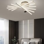Lustra LED F2815/6 WT – 144W, Finisaj Alb, cu Telecomandă