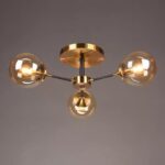 Lustra cu Sticlă DF1055-3 – Design Elegant, cu 3 Socluri E14