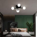 💡 Lustra DN06-4 – Minimalism Funcțional cu 4 Abajururi Opal
