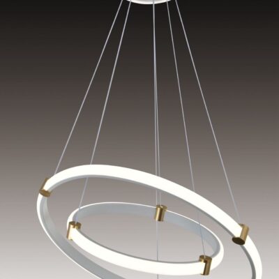 Lustra LED 3736-4+6 WH – 70W, Design Modern, cu Telecomandă și Lumină Reglabilă