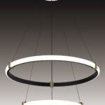 Lustra LED 3736-4+6 BK – 70W, Design Modern, cu Telecomandă și Lumină Reglabilă
