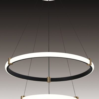 Lustra LED 3736-4+6 BK – 70W, Design Modern, cu Telecomandă și Lumină Reglabilă