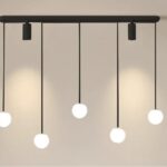Lustra LED G4043-BK – 50W + 6W, Design Modern, cu Telecomandă și Lumină Reglabilă