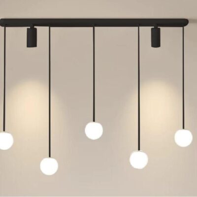 Lustra LED G4043-BK – 50W + 6W, Design Modern, cu Telecomandă și Lumină Reglabilă