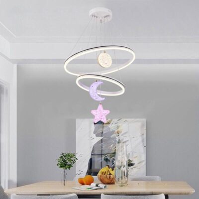 Lustra LED G4007 + RGB – 160W, Design Modern, cu Telecomandă și Lumină Multicoloră Reglabilă