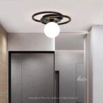 Lustra cu Sticlă 339-1 BK – Design Modern, cu 1 Soclu E27