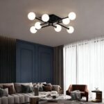 💡 Lustra DN05-8 BK – Design Impresionant cu 8 Surse E27