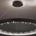 Lustra LED G23529-40 BK – 50W, Design Modern, cu Telecomandă și Lumină Reglabilă