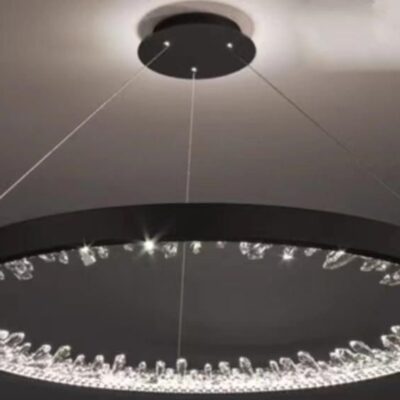 Lustra LED G23529-40 BK – 50W, Design Modern, cu Telecomandă și Lumină Reglabilă