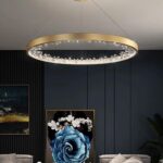 Lustra LED G23529-40 GD – 50W, Design Modern, cu Telecomandă și Lumină Reglabilă