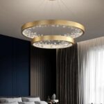 Lustra LED G23529-40+60 GD – 126W, Design Modern, cu Telecomandă și Lumină Reglabilă