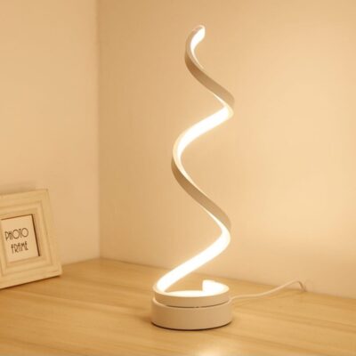 💡 Veioză LED 8611WH – Design Infinity, Eleganță în Alb