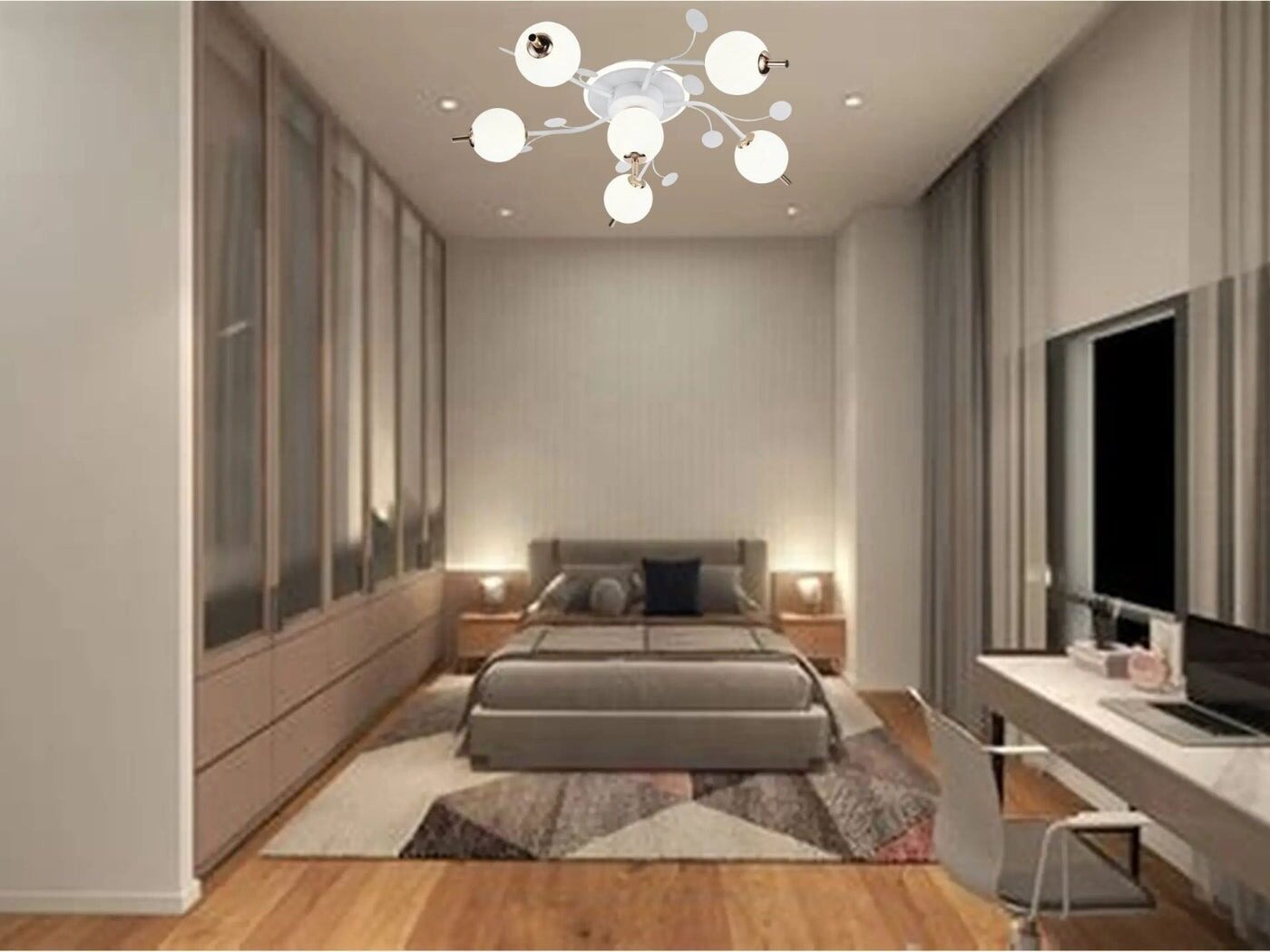 WhatsAppImage2025-10-01at13.23.2 Lustra LED 77130/5+1 – Stil Geometric și Lumină Eficientă - imagine 1