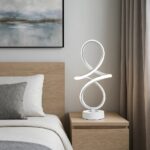 💡 Veioză LED SX8615 WH – Design Infinit, Finisaj Alb Mat