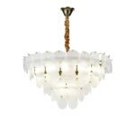 Candelabru Modern cu Sticlă Mată, 15 Becuri E27, Ø75 cm, H42 cm – Model 5867-750 TB - imagine 3