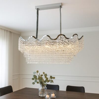 Candelabru Modern L1100 mm, H420 mm, 12 Becuri E27 – Model 78006-1100-400 CH