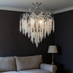 Candelabru Elegant cu Cristale Ø470 mm, 5xE27, Design Premium – Model H98194-5 TB