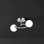 Lustră 6655-2 Crom, 2 Socluri E27, Design Modern, 510×230×240 mm