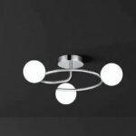 Lustră 6655-3 Crom, 3 Socluri E27, Design Modern, 540×540×240 mm