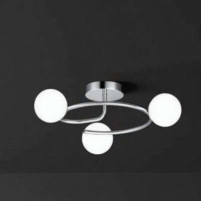 Lustră 6655-3 Crom, 3 Socluri E27, Design Modern, 540×540×240 mm