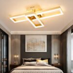 Lustră 5701 GD cu Telecomandă, 50×2W, 3 Culori de Lumină, Design Auriu, 560×250×110 mm