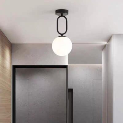 Lustră cu Sticlă – Cod 351-1 BK (E27×1)