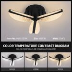 Lustră LED cu telecomandă – Cod 9400-3 BK (21×2W) - imagine 3